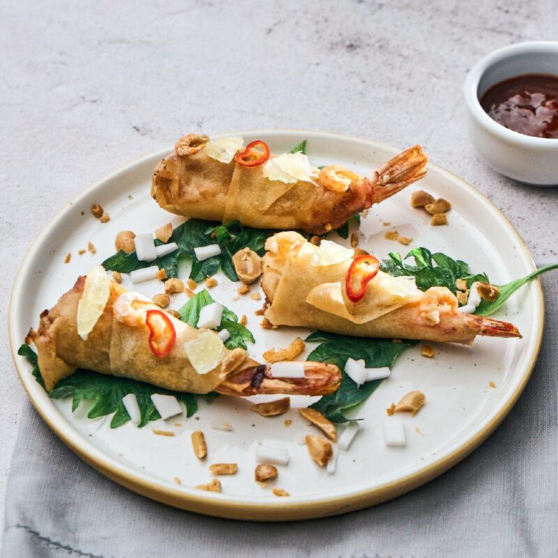 Rollitos tailandeses curso de cocina tailandesa en Ma Khin Café