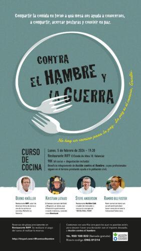 Restaurante Riff: Curso de cocina en beneficio de Acción contra el Hambre. Con la colaboración de Steve Anderson y Ma Khin Café