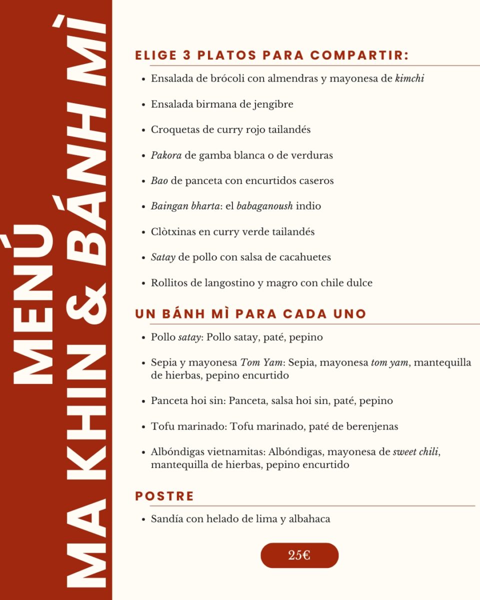 Bánh Mì menú